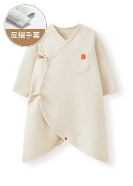 新生兒鋪棉蝴蝶衣 - 米色