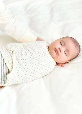 蠶寶寶抗菌包巾 - 天藍