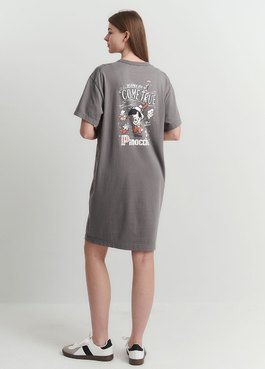 迪士尼木偶奇遇記孕哺洋裝 - 灰色