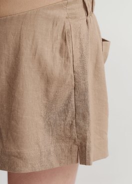 涼感麻料孕婦短褲