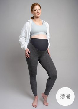 科技羊毛瑜珈孕婦褲 - 深麻灰